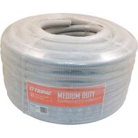 Tripac Medium Duty PVC Corrugated Conduit Grey 20mm X 50m