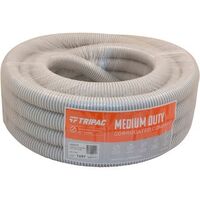 Tripac Medium Duty PVC Corrugated Conduit Grey 32mm X 10m