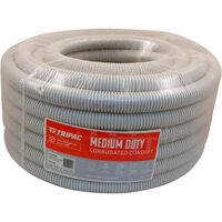 Tripac Medium Duty PVC Corrugated Conduit Grey 32mm X 25m