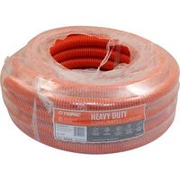 Tripac Heavy Duty PVC Corrugated Conduit Orange 25mm X 10m