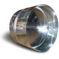 Non Return Damper 200mm | Spring-Loaded Flap | Galvanized Steel by Allvent