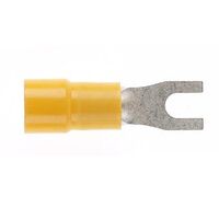 Forked Spade 4mm Yellow Dg