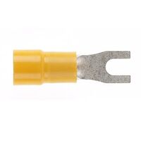 Forked Spade 4mm Yellow