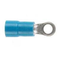 PRE-INSULATED RING TERMINAL (1.0-2.6MM CABLE) BLUE 3MM STUD DOUBLE GRIP