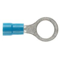 PRE-INSULATED RING TERMINAL (1.0-2.6MM CABLE) BLUE 8MM STUD DOUBLE GRIP