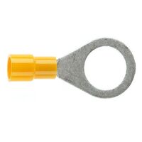 PRE-INSULATED RING TERMINAL (2.5-6.0MM CABLE) YELLOW 12MM STUD DOUBLE GRIP