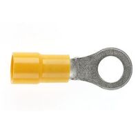 PRE-INSULATED RING TERMINAL (2.5-6.0MM CABLE) YELLOW 6MM STUD DOUBLE GRIP
