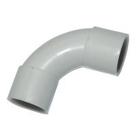Solid Elbow Fitting PVC 20mm Grey