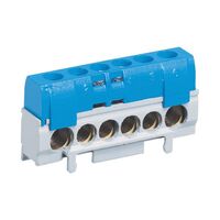 6 Way IP2X Terminal Block | 100A Max | Blue Cover | 400V by Legrand