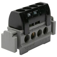 4 Way Terminal Block | IP2X Rated | Black Cover | 100A Max by Legrand