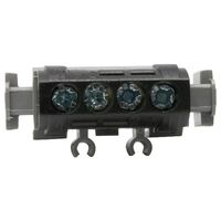 4 Way Terminal Block | IP2X Rated | Black Cover | 100A Max by Legrand