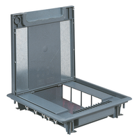 Shallow Floor Box Kit | 16 Module Capacity | Plastic Lid & Trim | Raised & Concrete Installations by Legrand