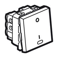 Rocker Switch 2 Way Double Pole | 20A 250V | Red LED | Magnesium by Legrand