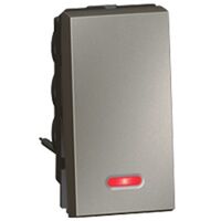 2 Way Rocker Switch 20A 250V | LED Indicator | Magnesium Finish by Legrand