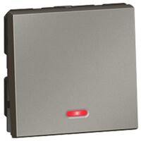 Rocker Switch 2 Way with LED | 20A 250V | Magnesium Finish by Legrand