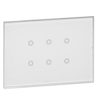 KNX Touch Control Mechanism | 6-Button Interface | White Glass Plate | Flush Mount by Legrand