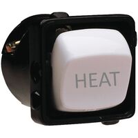 10A Single Pole Rocker Switch | HEAT Engraved | White Finish by Legrand
