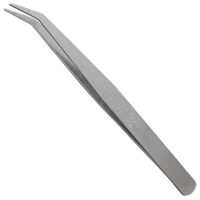 Bent Tweezers 140mm | 45° Tip Design | Precision Handling & Control | Stainless Steel by Majortech
