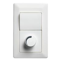 Vertical Rotary Dimmer 400VA | Trailing Edge | 2 Wire | White by Legrand