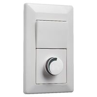 Vertical Rotary Dimmer 400VA | Trailing Edge | 2 Wire | White by Legrand