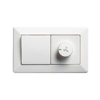 Horizontal Fan Controller 3 Speed | 100VA | White Finish by Legrand