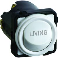 Engraved Rocker Switch 2 Way 16AX | 240V AC | White by Legrand