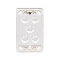 5 Gang Vertical Rocker Switch | 10A | Sleek Design | White by Legrand