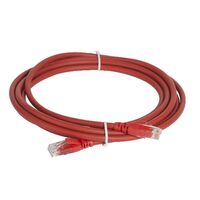 Cat6A U/UTP RJ45 Patch Cord 3m | High-Speed Data | Red by Legrand