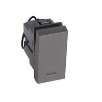 2 Way Rocker Switch with LED | 16A 250V | Magnesium Finish by Legrand