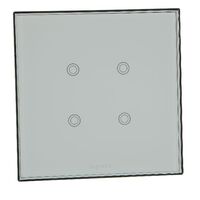 KNX Touch Control Mechanism | 4-Button | White Glass Plate | Flush Mount by Legrand
