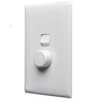 Rotary Dimmer Switch 2 Wire | Vertical Design | LED & Incandescent | White by Legrand