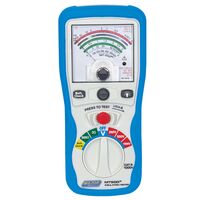 Analogue Insulation Tester | 250V, 500V, 1000V Test Ranges | Live Circuit Warning & Backlit Display by Majortech