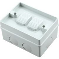Two gang weatherproof switch IP53