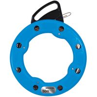 50m Fish Tape | Tough Plastic Housing | Carbon Steel Draw-Wire | Convenient Return Button by Majortech