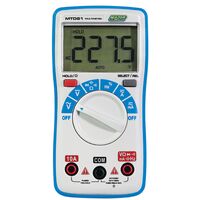 Compact Auto Ranging Multimeter | 4000 Count LCD | AC/DC Voltage & Current Measurement | Built-in Tilt Stand by Majortech