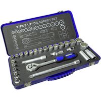 27pc Ratchet Socket Set | 8mm to 32mm Sockets | Quick-Release Ratchet | Chrome Vanadium by Majortech