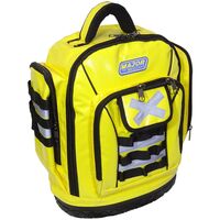 Tarpaulin Tool Backpack | Bright Yellow Material | Removable Sleeve & Workstation Design | Majortech