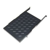 Sliding Rack Shelf for 600x700mm Racks | 20kg Load | Black by Certech