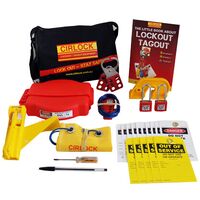 Water Lockout Kit with Ball & Gate Valve Lockouts | Includes Safety Padlocks & Tags | Durable Carry Bag by Cirlock