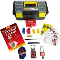 W-1 Water Labels Lockout Kit | Universal Lockout Devices | Multi-Function Cable Lockout | Red Safety Padlock by Cirlock