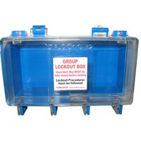 16 Padlock Group Lock Box | Durable ABS & Acrylic | Portable & Wall Mountable | Blue by Cirlock