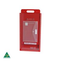 Group Lockout Box | 16 Padlock Capacity | Lightweight Polycarbonate | Portable Design | Red by Cirlock