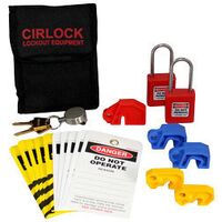 Lockout Carry Bags and Toolboxes | Includes Universal Lockout Devices | Secure Red Padlocks | Durable Design by Cirlock