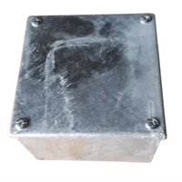 Galvanised Adaptable Box 100mm x 100mm x 75mm | Hot-Dip Galvanised Finish | Durable Metal Construction by Tradepro Australia Pty Ltd