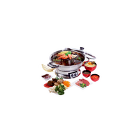 Electric Hot Pot with 1350W Power & 2.5L Capacity | Removable Grill Plate | Stainless Steel by GAF