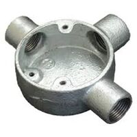 25mm 3-Way Junction Box | Galvanised Steel | Durable & Corrosion Resistant by Tradepro Australia Pty Ltd