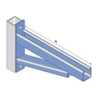 Cantilever Bracket Braced 935mm | High-Strength Steel | Corrosion-Resistant | Enhanced Stability by Tradepro Australia Pty Ltd