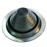Round Base Roof Flashing for 6-127mm Pipes | Weather-Resistant Polymer | Durable Black Finish by Tradepro Australia Pty Ltd