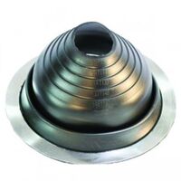 Round Base Roof Flashing 76-159mm | Adjustable Fitting | Weather-Resistant Black by Tradepro Australia