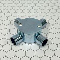 4 Way Push On Junction Box | 25mm Size | Durable Plastic | Non-Threaded Design by Tradepro Australia